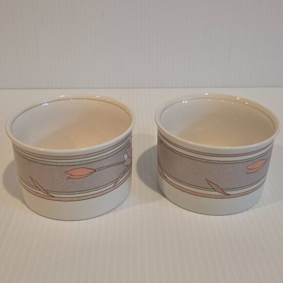 Mikasa Japan Meadow Sun Intaglio Tea Coffee Mugs  Set of 2 CAC02 8 Oz Tulips - Picture 5 of 11